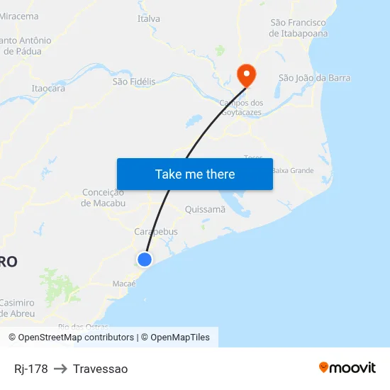 Rj-178 to Travessao map