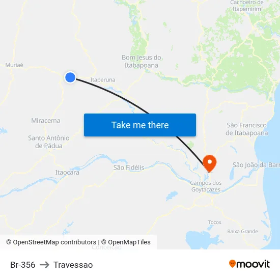 Br-356 to Travessao map