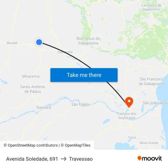 Avenida Soledade, 691 to Travessao map