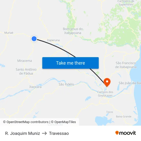 R. Joaquim Muniz to Travessao map