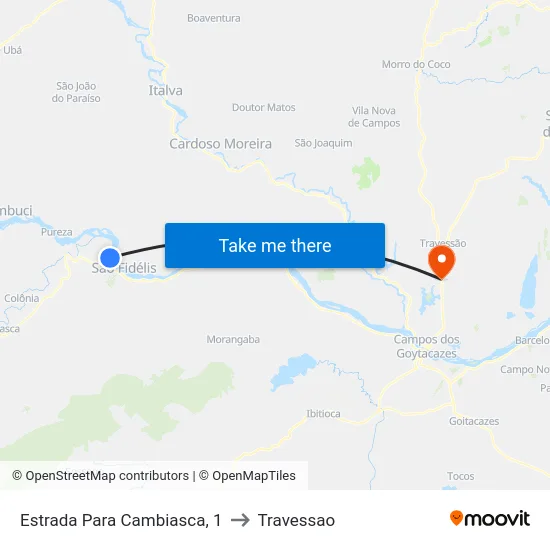 Estrada Para Cambiasca, 1 to Travessao map