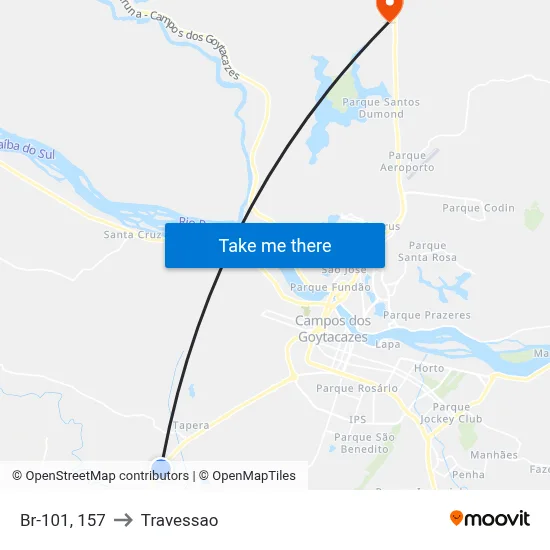 Br-101, 157 to Travessao map