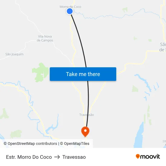 Estr. Morro Do Coco to Travessao map