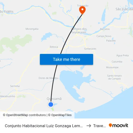 Conjunto Habitacional Luiz Gonzaga Lemos (Sentido Bairro) to Travessao map