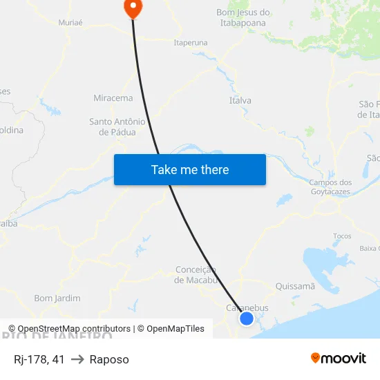 Rj-178, 41 to Raposo map