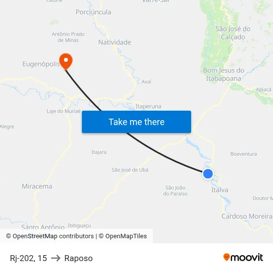 Rj-202, 15 to Raposo map
