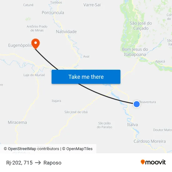 Rj-202, 715 to Raposo map