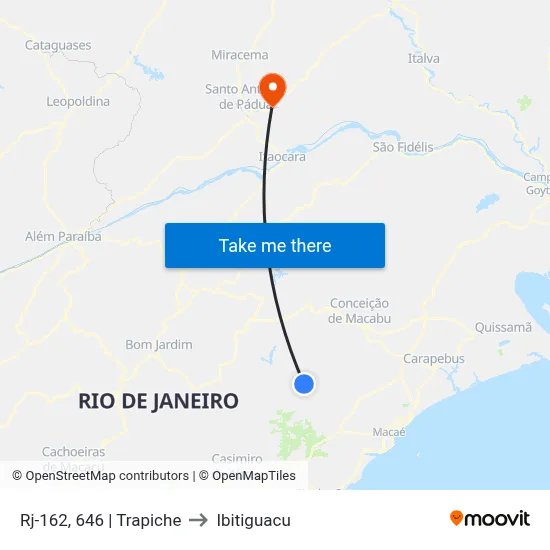 Rj-162, 646 | Trapiche to Ibitiguacu map