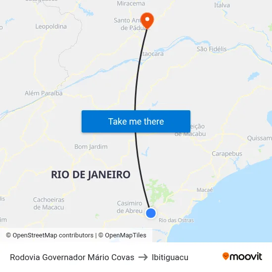Rodovia Governador Mário Covas to Ibitiguacu map