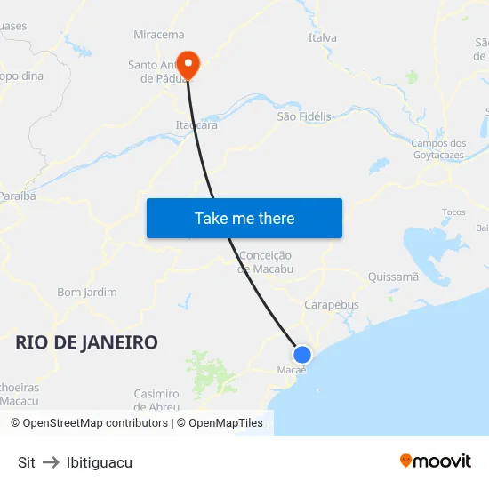 Sit to Ibitiguacu map