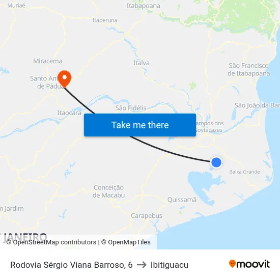 Rodovia Sérgio Viana Barroso, 6 to Ibitiguacu map