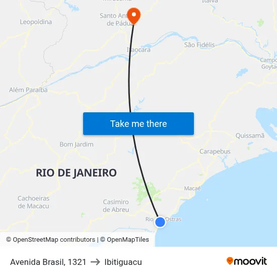Avenida Brasil, 1321 to Ibitiguacu map