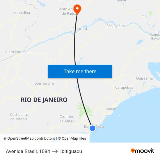 Avenida Brasil, 1084 to Ibitiguacu map
