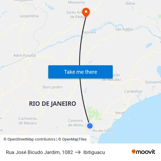 Rua José Bicudo Jardim, 1082 to Ibitiguacu map