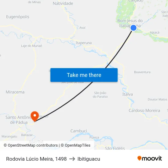 Rodovia Lúcio Meira, 1498 to Ibitiguacu map