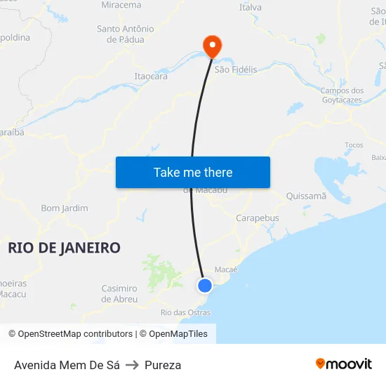 Avenida Mem De Sá to Pureza map