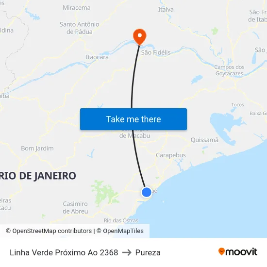 Linha Verde Próximo Ao 2368 to Pureza map