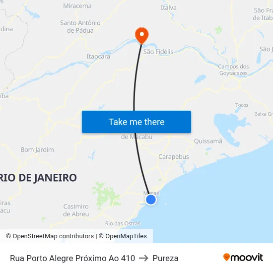 Rua Porto Alegre Próximo Ao 410 to Pureza map