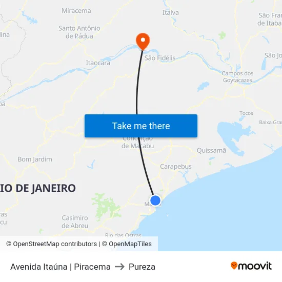 Avenida Itaúna | Piracema to Pureza map