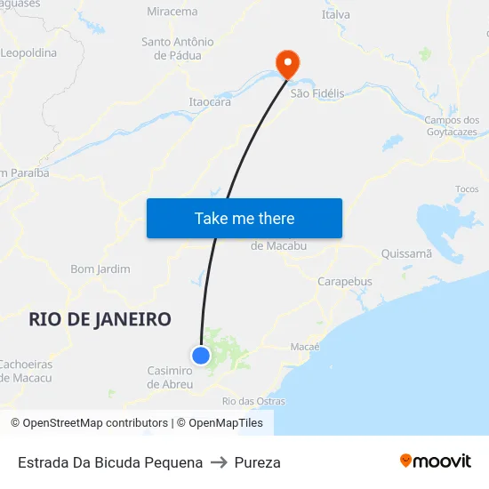 Estrada Da Bicuda Pequena to Pureza map