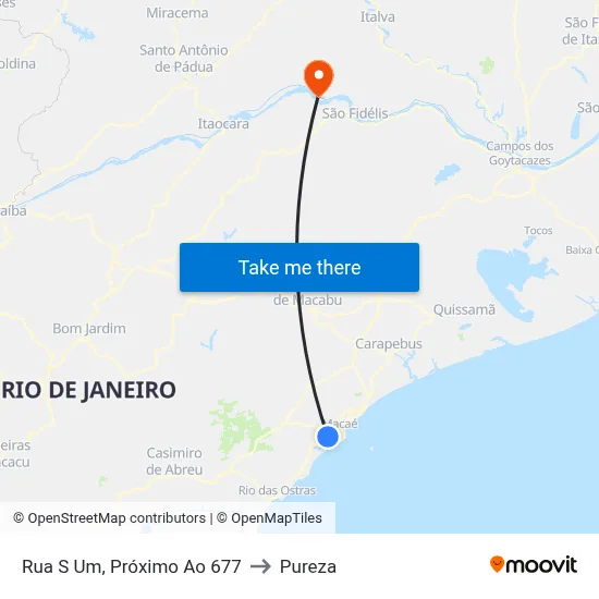 Rua S Um, Próximo Ao 677 to Pureza map