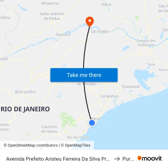 Avenida Prefeito Aristeu Ferreira Da Silva Próximo Ao 2155 to Pureza map