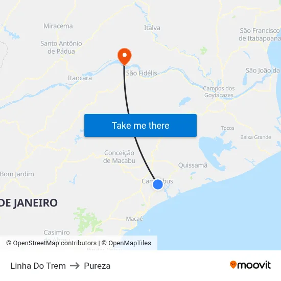 Linha Do Trem to Pureza map