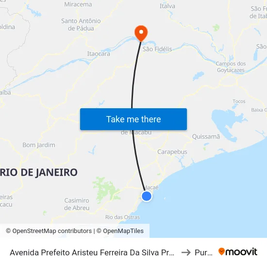 Avenida Prefeito Aristeu Ferreira Da Silva Próximo Ao 5460 to Pureza map