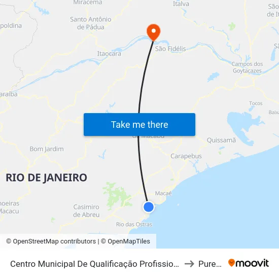 Centro Municipal De Qualificação Profissional to Pureza map