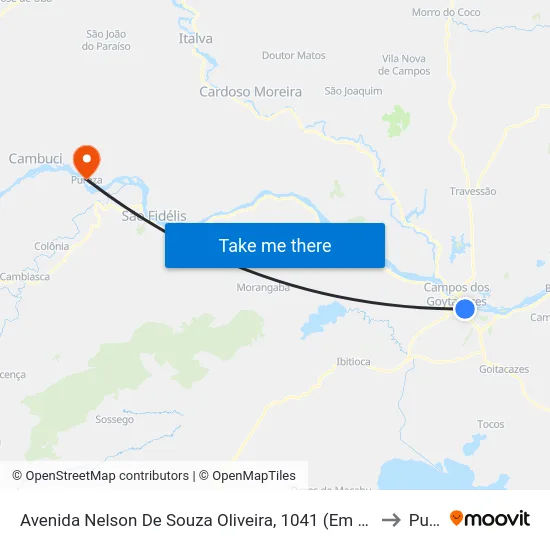 Avenida Nelson De Souza Oliveira, 1041 (Em Frente Ao Terminal Beira-Rio) to Pureza map