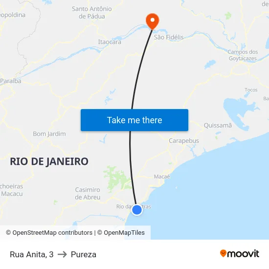 Rua Anita, 3 to Pureza map