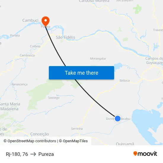 Rj-180, 76 to Pureza map