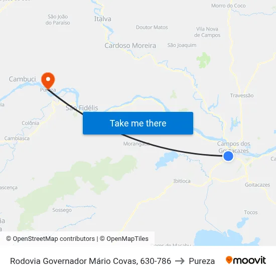 Rodovia Governador Mário Covas, 630-786 to Pureza map