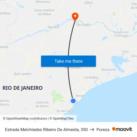 Estrada Melchíades Ribeiro De Almeida, 350 to Pureza map