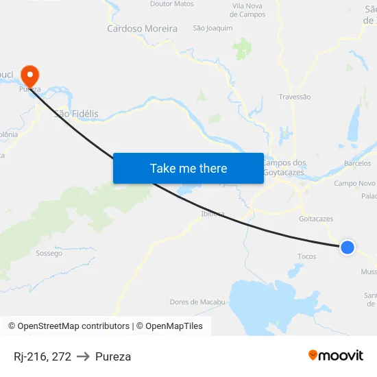 Rj-216, 272 to Pureza map