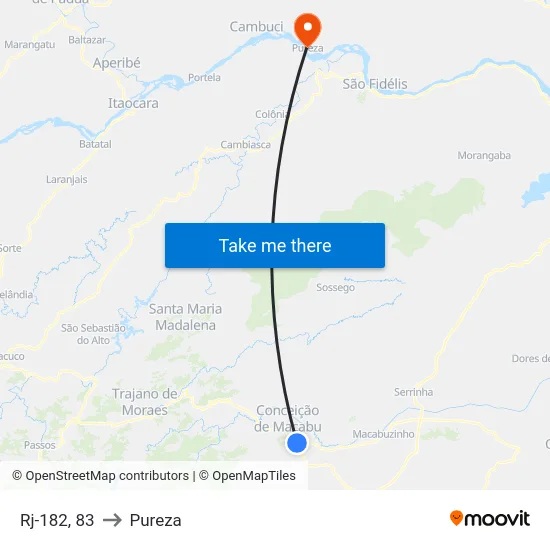 Rj-182, 83 to Pureza map