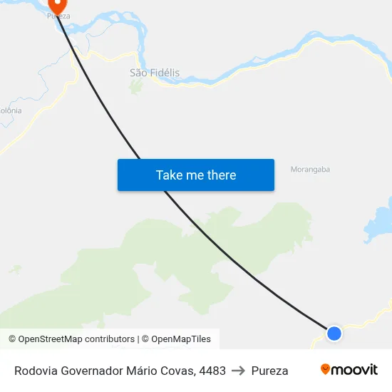 Rodovia Governador Mário Covas, 4483 to Pureza map