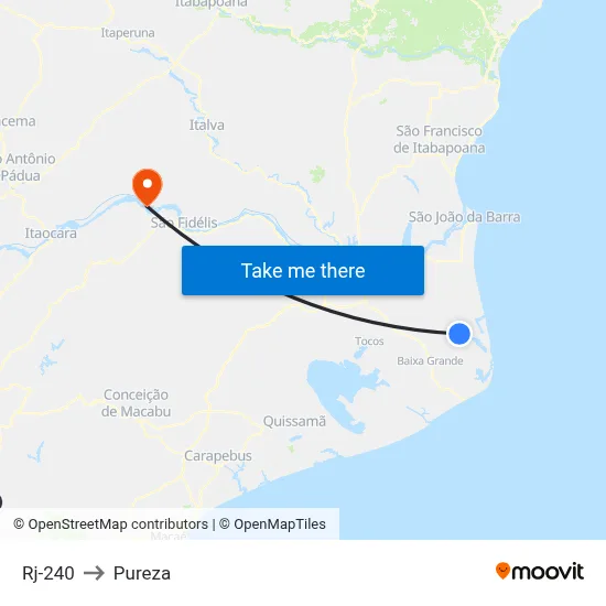 Rj-240 to Pureza map