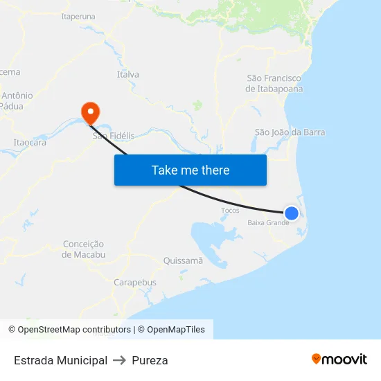Estrada Municipal to Pureza map