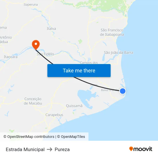 Estrada Municipal to Pureza map