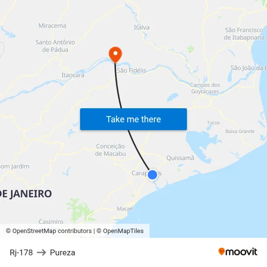 Rj-178 to Pureza map
