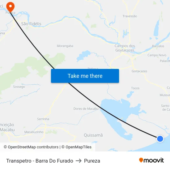 Transpetro - Barra Do Furado to Pureza map