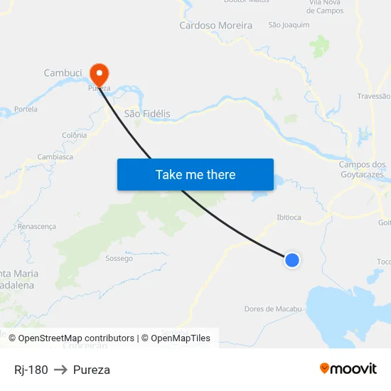 Rj-180 to Pureza map