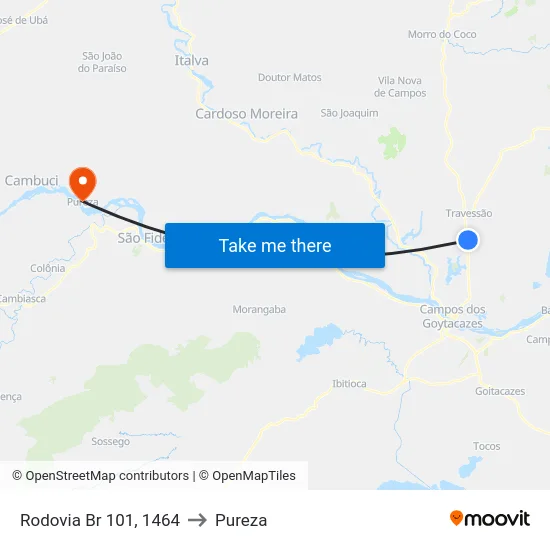 Rodovia Br 101, 1464 to Pureza map