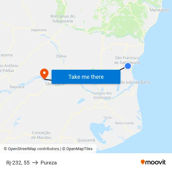 Rj-232, 55 to Pureza map