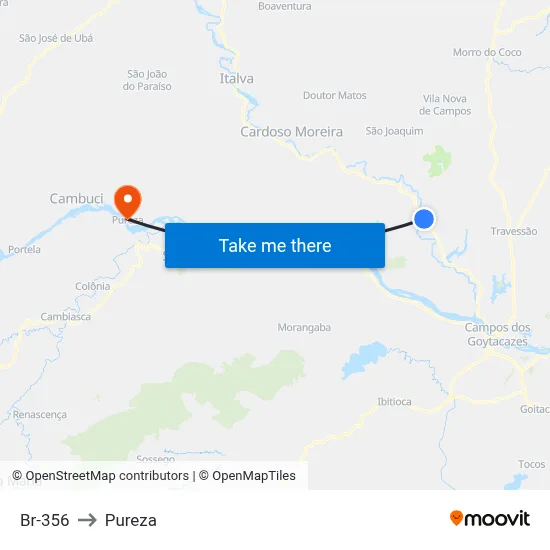 Br-356 to Pureza map