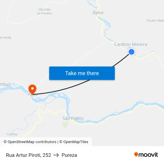 Rua Artur Piroti, 252 to Pureza map