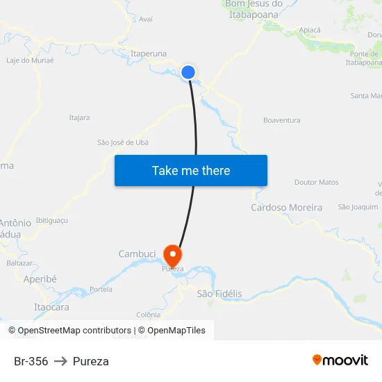 Br-356 to Pureza map