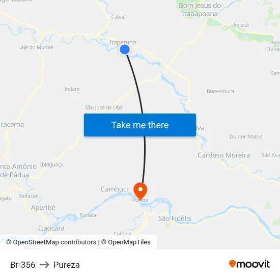 Br-356 to Pureza map