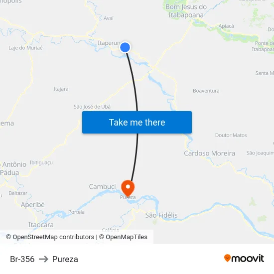 Br-356 to Pureza map